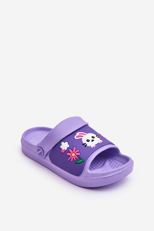 Ľahké detské sandále s motívom zvierat Purple Rico