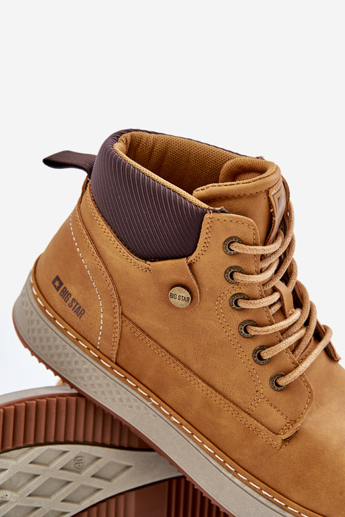 Pánské Šněrovací Boty Big Star OO174561 Hi-Poly System Camel