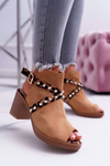 Dámské Sandály Na Podpatku Lu Boo Camel 318-30 Fiode