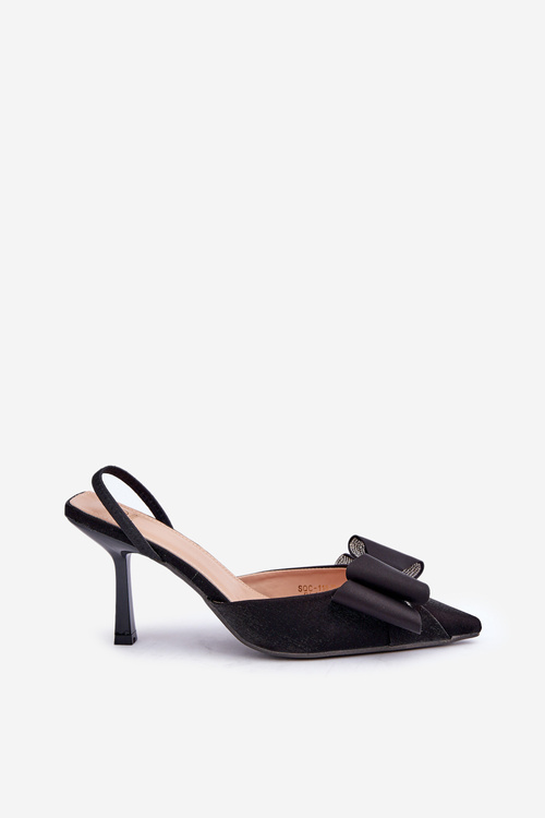 Textilné Opätky S Mašľou Čierne Selatea