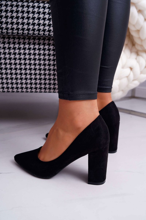 Dámske čerpadlá na čiernej Florene Suede Post