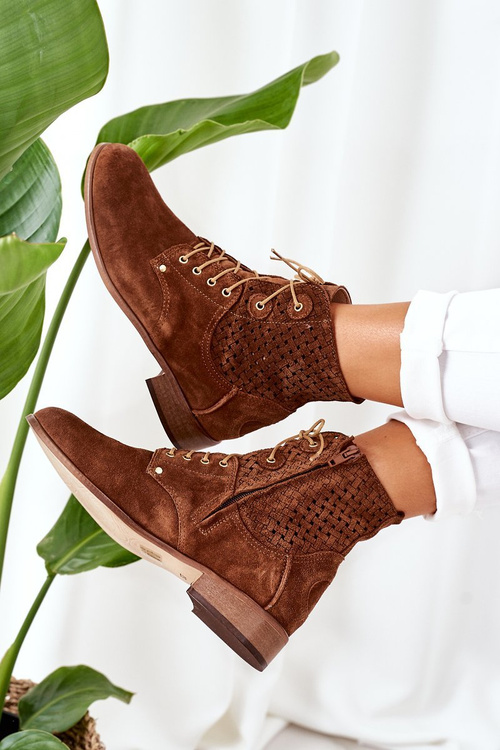 Semišové topánky so vzorom Openwork Josie Openwork