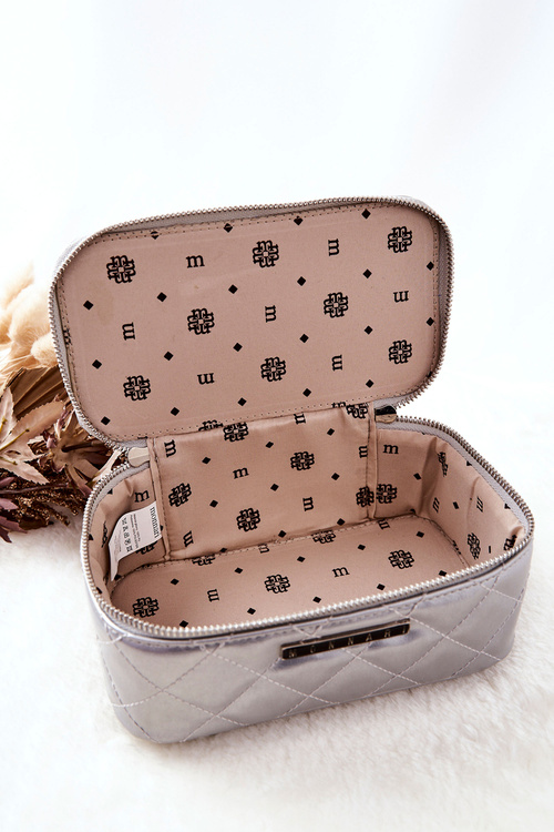 Prošívaná kosmetická taška Monnari CSM0030-022 Stříbro