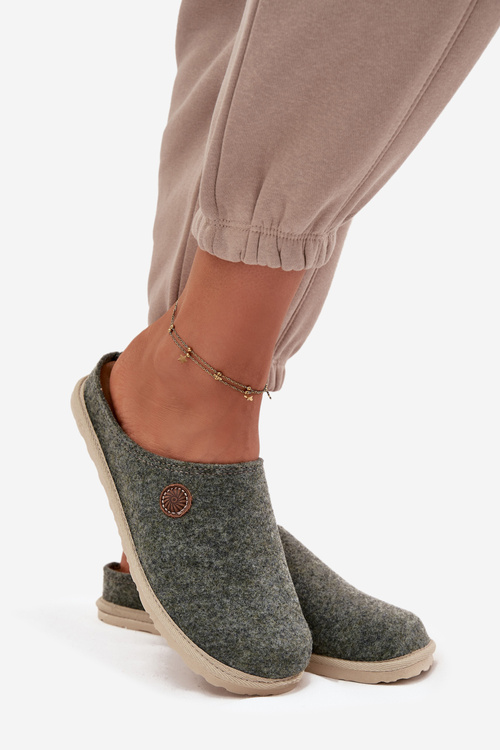 Domáce obutie dámske papuče Inblu CS000047 zelené