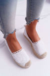 Espadrilles dámska čipka biela pôvabná útočisko