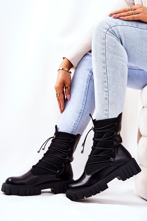 Dělnická obuv s ponožkou Černe Connor