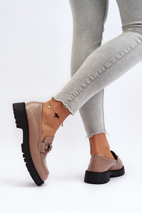 Dámske mokasíny z ekokože béžové Ledda