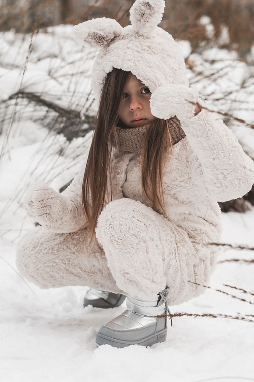 Detské snehové topánky veľká hviezda kk374218 šedá