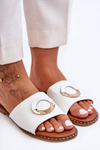 Dámska biela sherry flip -flops
