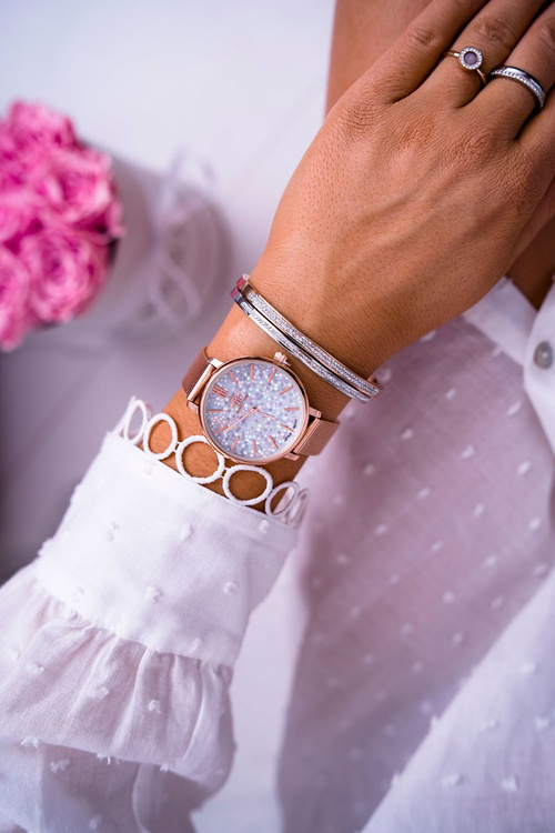 Dámske hodinky Michael John Pink Gold