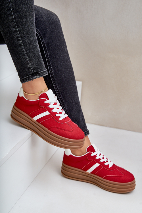 Dámské Tenisky Na Platformě Červené Dravinnia