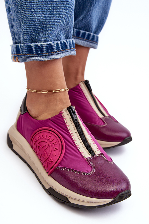 Kůže Dámské Sportovní Boty Maciejka 06296-15 Fuchsia