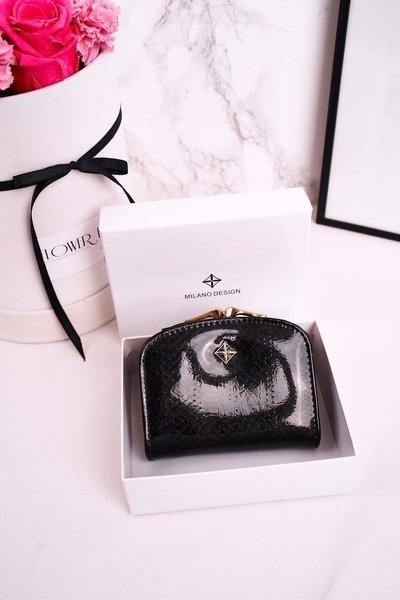 Malá peňaženka Podkówka pripevnená s bigielom Milano tmavo šedou farbou