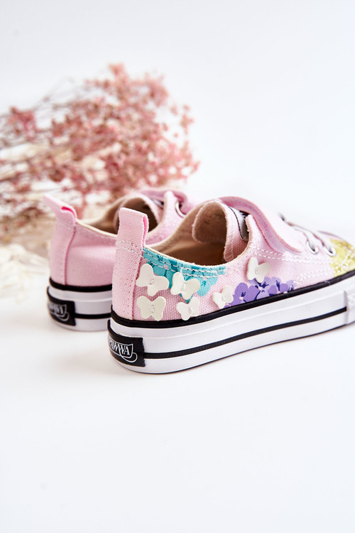 Dětské tenisky s potiskem látky Růžový Buster