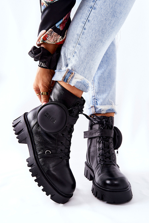 Kožené Polstrované Pracovní Pomůcky S Pouzdrem Big Star II274430 Černé