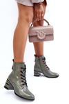 Maľované vysoké podpätky S. Barski MR870-49 Green