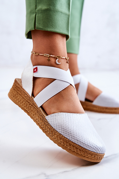 Módní dámské espadrilky Big Star JJ276036 Bílá