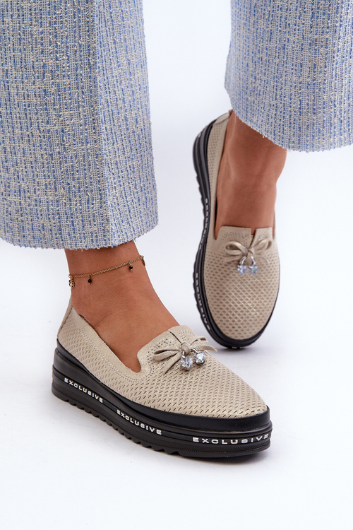 Lesklé Dámske Kozačky Kožené Na Platforme S.Barski LR400 Zlaté