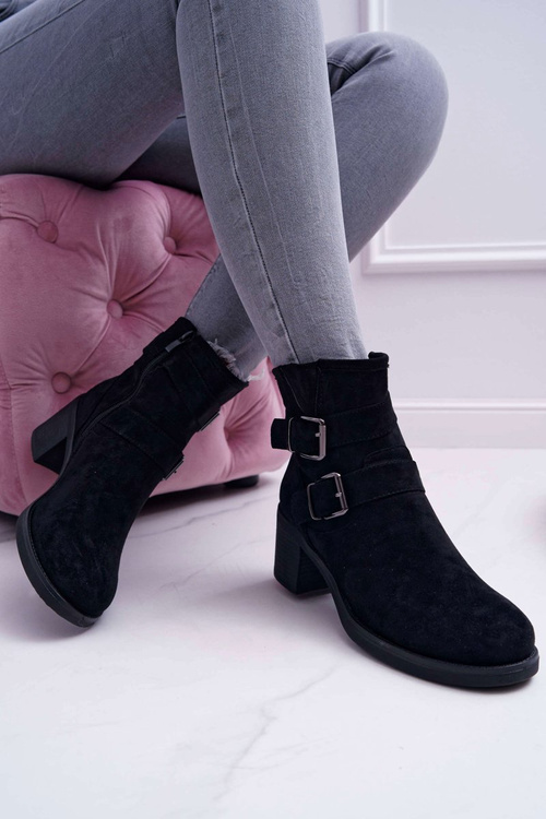 Dámské Kotníkové Boty Semišové černé Fagret