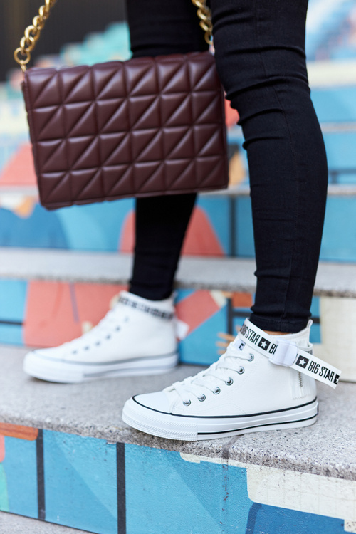 Tenisky na Vysokém Podpatku Big Star GG274027 Bile