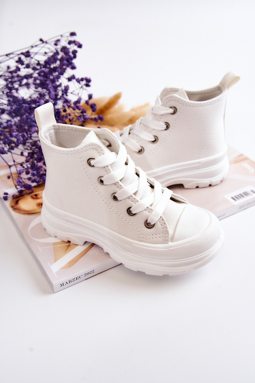 Detské vysokorýchlostné biele tenisky zamrznutia