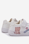 Dětské tenisky na suchý zip s medvídkem bílé Callexia