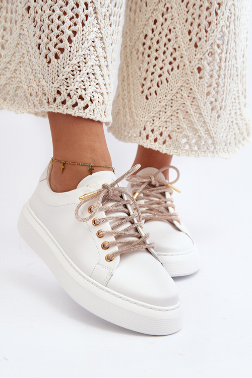 Kožená dámska športová obuv CheBello 4362 biela