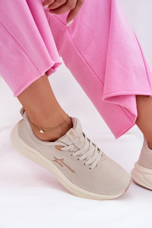 Športová Obuv Tenisky Dámske Big Star RR274A145 HI-POLY SYSTEM Béžové