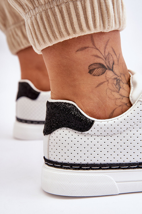 Dámské nízké perforované tenisky Černý a bílý Daxton