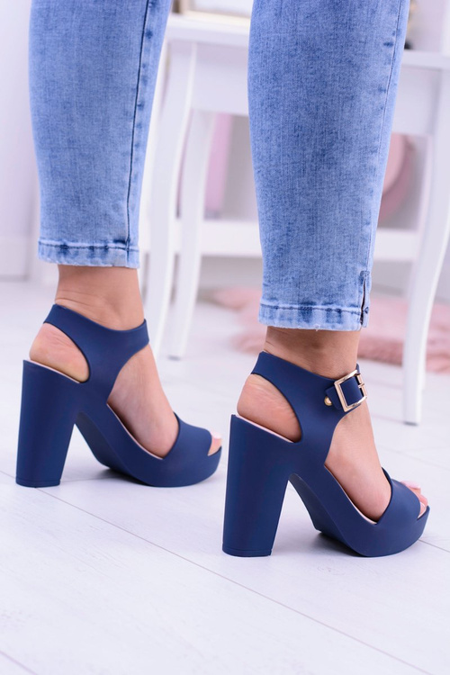 Dámske gumové námornícke modré sandále na post Meliski View