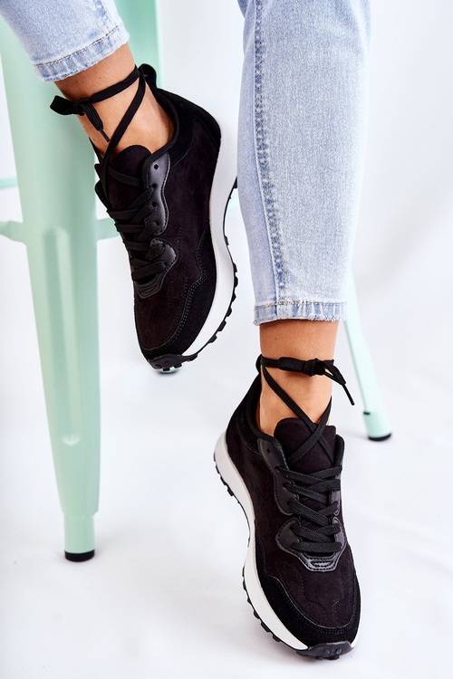 Dámské semišové sportovní boty černé Nayla