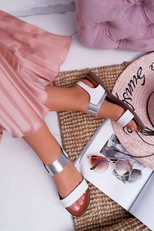 Dámske ploché sandále Sergio Leone SK014 White Agrina