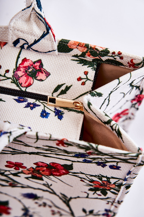 Veľká klasická taška v bielej oranžovej tlači Michala