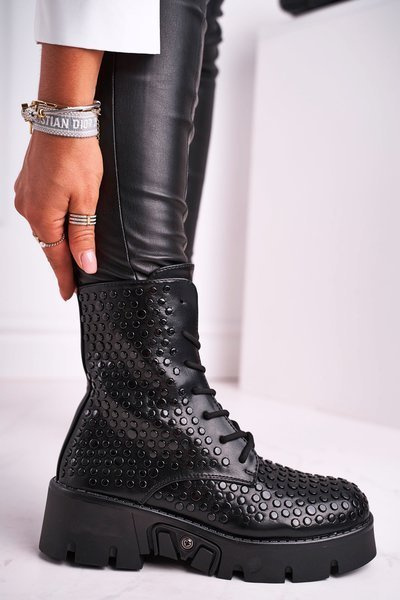 Dámske topánky na platforme Grunge Black sa nezastavujte