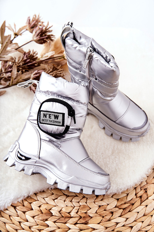 Dětské zateplené sněhule S ledvinou Stříbrná Nereyda