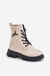 Zateplené Detské Čižmy Na Zips S Ozdobou Béžové Zinnirella