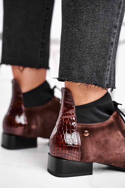 Dámske kožené topánky Maciejka hnedé topánky 04744-02