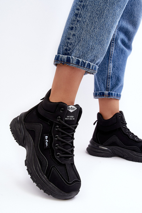 Dámské zimní boty s tkanicí Lee Cooper LCJ-23-44-1976L Černé