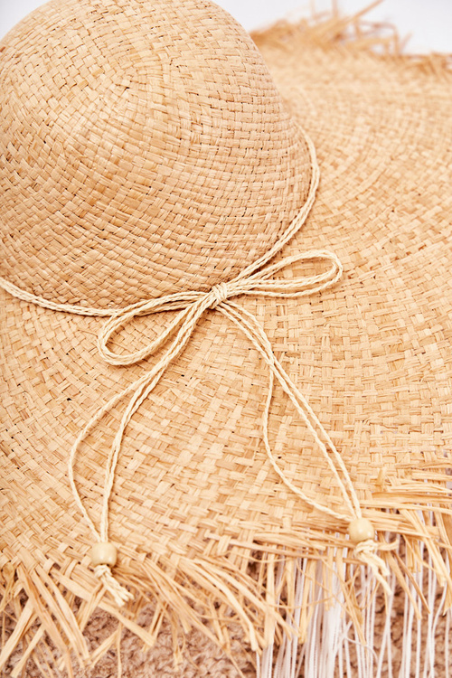 Ženská béžová slama klobúk Majla