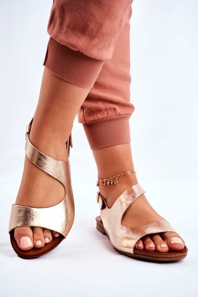 Dámska Laura Messi 1116 Kožená zlatá vollare