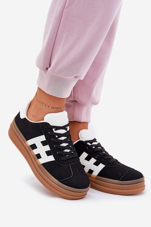 Dámské tenisky na platformě černé Syliyana