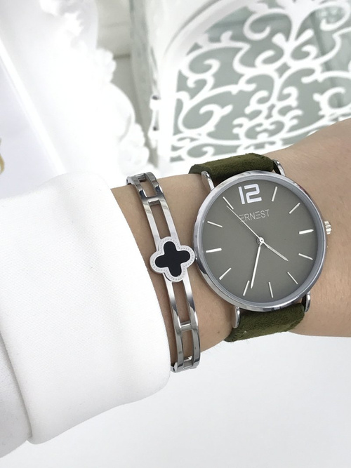 Ernest Manon hodinky Strieborný prieskum