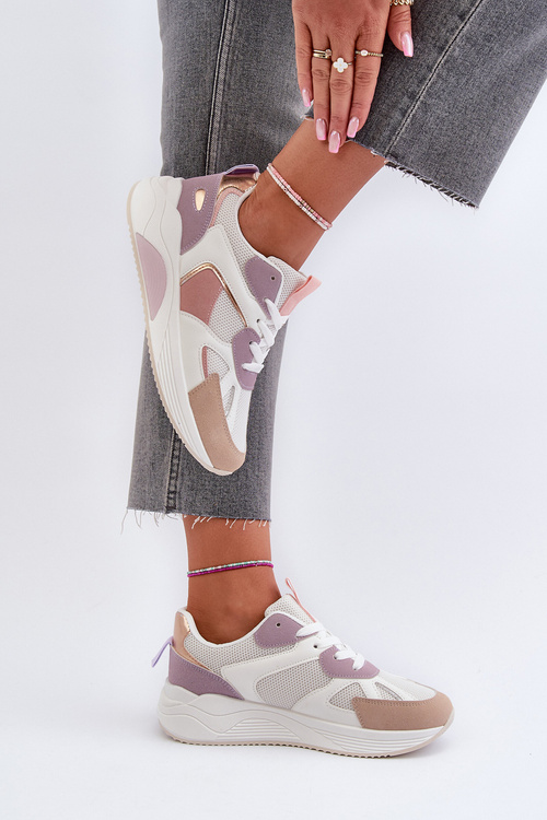 Dámske tenisky na platforme fialové Lenivia