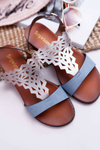 Dámske ploché sandále Sergio Leone SK011 Blue Lirielle