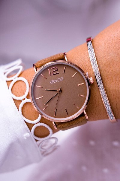Dámské Hodinky Ernest Hnědé Claire