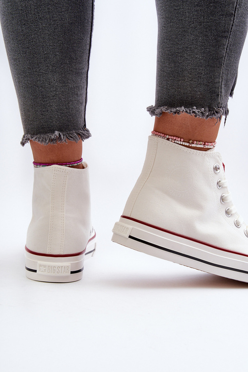 Dámske vysoké tenisky Big Star NN274276 Biele