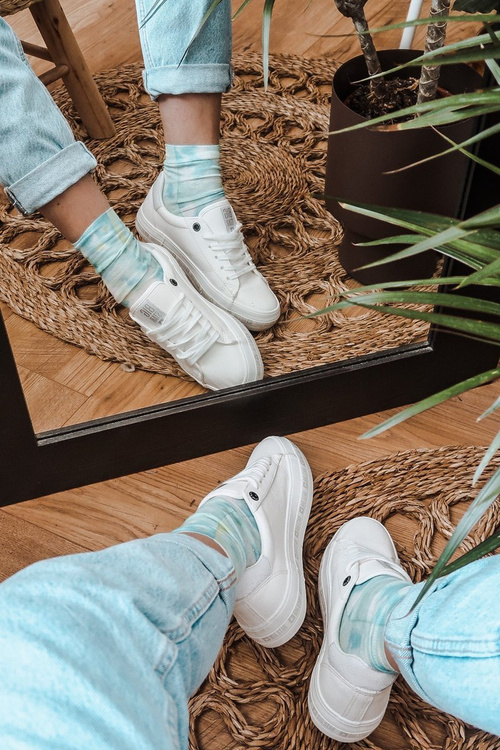 Dámske kožené tenisky prihlásené do jedinej veľkej hviezdy GG274194 biela