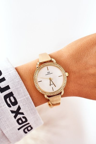 Hodinky na náramku s zirkónmi Giorgio a Dario Zloty