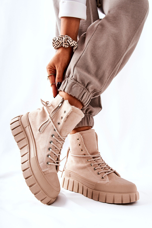 Izolované tenisky na platforme Beige Marlow