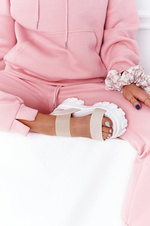 Sandále na platforme vagabond béžovej platformy